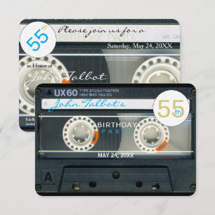 convite de aniversário 55º de Áudio T6 Retroati