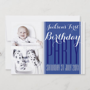 convite de aniversário 5 x 7 V Photo Baby Boy