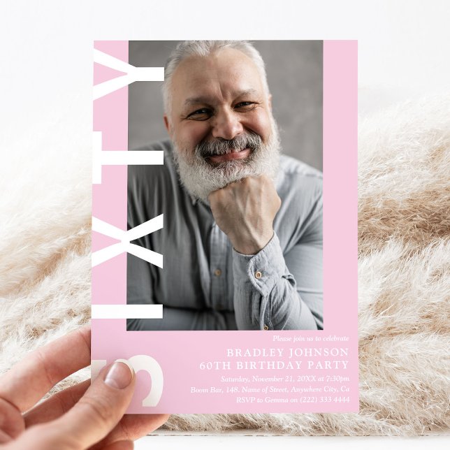 Convite de aniversário 60º Foto do SEXTY Moderno (Criador carregado)