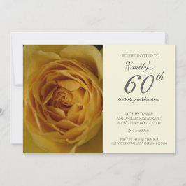 Convite de aniversário 60º Rosa Amarelo