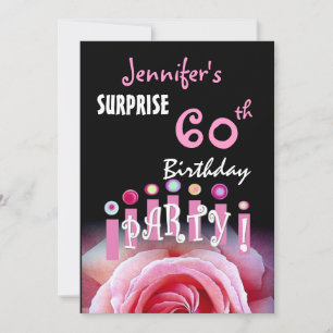 Convite de aniversário 60º SURPRESE Personalizad