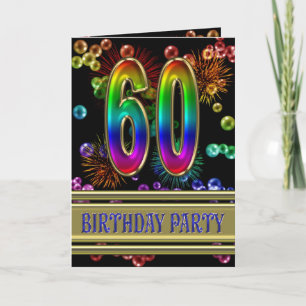 convite de aniversário 60