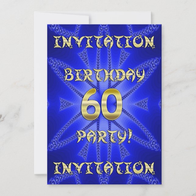 convite de aniversário 60 (Frente)
