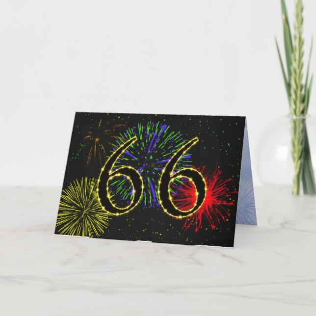 convite de aniversário 66 (Frente)