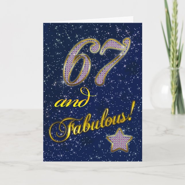 convite de aniversário 67 (Frente)