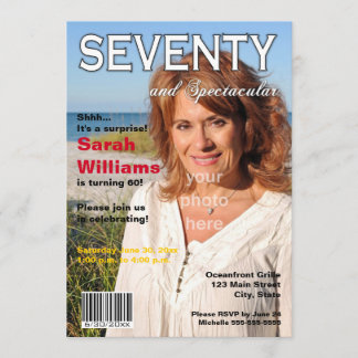 Convite de aniversário 70 da Revista