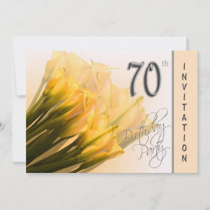 convite de aniversário 70 - Lírios Calla