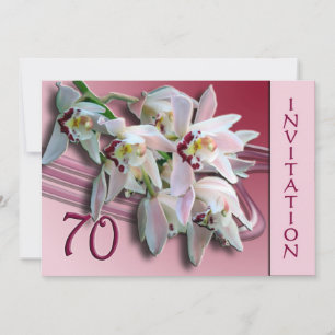 Convite de aniversário 70 - Orquídeas