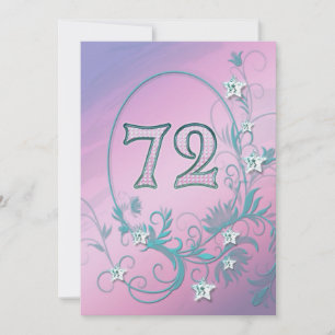 Convite de aniversário 72 anos