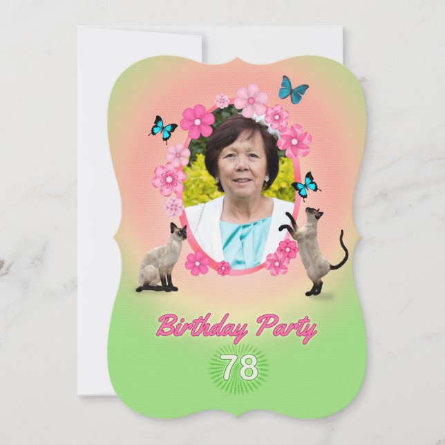convite de aniversário 78 (Frente)