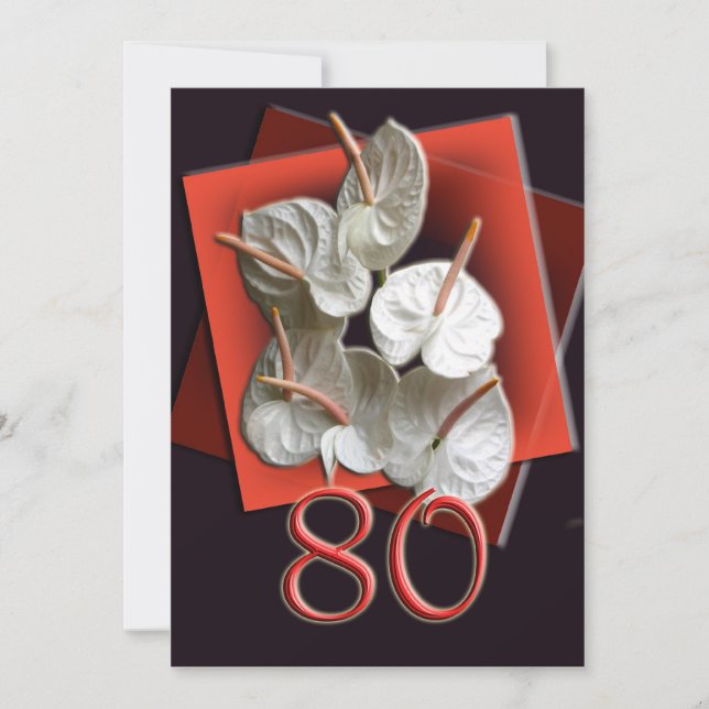 Convite de aniversário 80 (Frente)