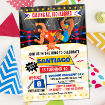 Convite de Aniversário à Luta Mexicana Lucha Libre