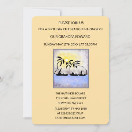 Convite de Aniversário à Vela Cheia Silhouette