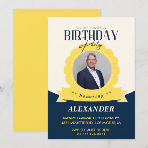 Convite de aniversário adulto 60 anos Moderno