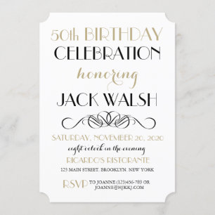 Convite de aniversário adulto retro