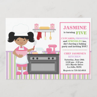 Convite de aniversário Afro-Americano de Baking