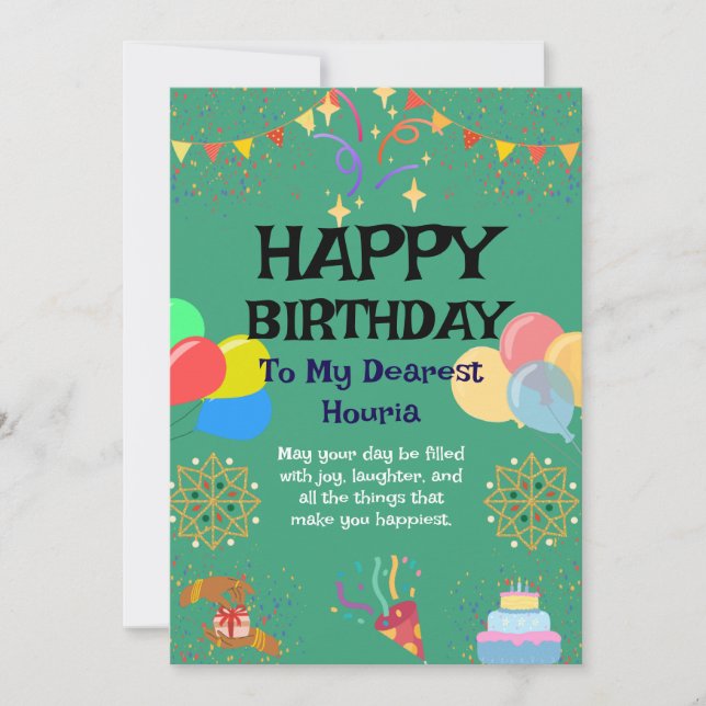 Convite de Aniversário Alegre (Frente)