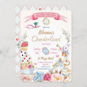 Convite de Aniversário Alice no País das Maravilha