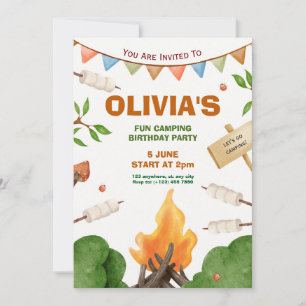 Convite de Aniversário ao Ar Livre Personalizável