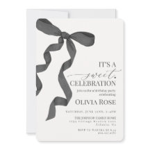 Convite de aniversário Arco preto