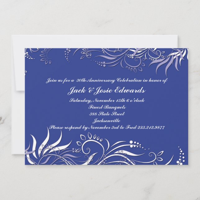 Convite de Aniversário Azul (Frente)