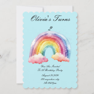 convite de aniversário azul bebê