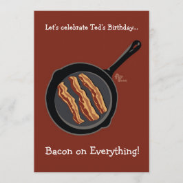 Convite de aniversário Bacon