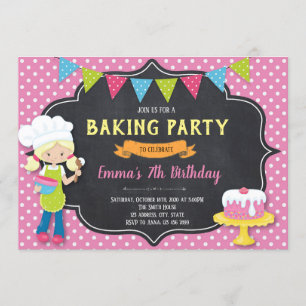 Convite de aniversário Baking