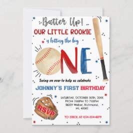 Convite de aniversário Baseball Personalizado