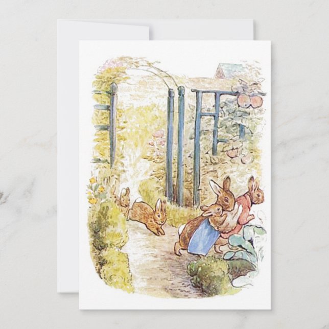 Convite de aniversário Beatrix Potter (Frente)