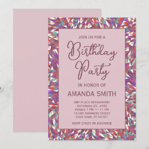 Convite de aniversário Boho Mandala