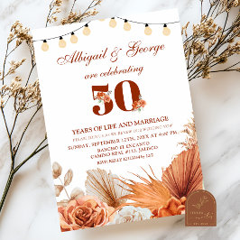 Convite de Aniversário Boho Teracotta Ainda Fazemo