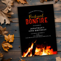 Convite de aniversário Bonfire