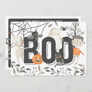 Convite de aniversário Boo Ghost Halloween