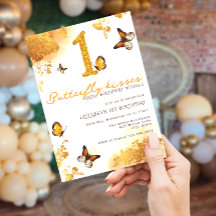 Convite de aniversário borboleta