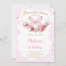 Convite de Aniversário Borboleta Editável