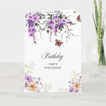 Convite de Aniversário Botânico Personalizado