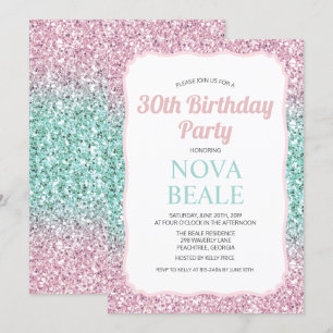 Convite de Aniversário Brilho Ombre para QUALQUER 