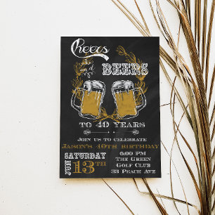Convite de Aniversário Brindes e Cervejas