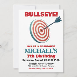 Convite de aniversário Bullseye Archery