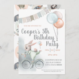 Convite de aniversário Bunny