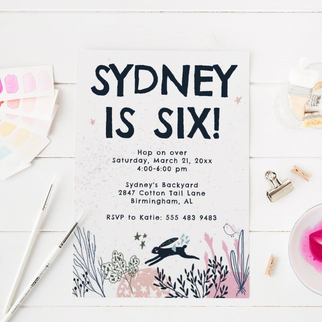 Convite de aniversário Bunny Rabbit (Criador carregado)