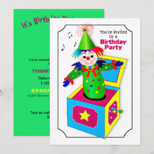 Convite de Aniversário, Caixa Surpresa Infantil