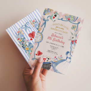 Convite de Aniversário Caprichoso da Alice no País