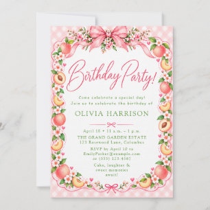 Convite de Aniversário Caprichoso Jardim de Frutas
