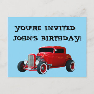 CONVITE DE ANIVERSÁRIO CARRO CLÁSSICO