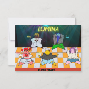 Convite de Aniversário Cartão Postal de K-Pop 