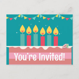 Convite de aniversário cartões-postais felizes