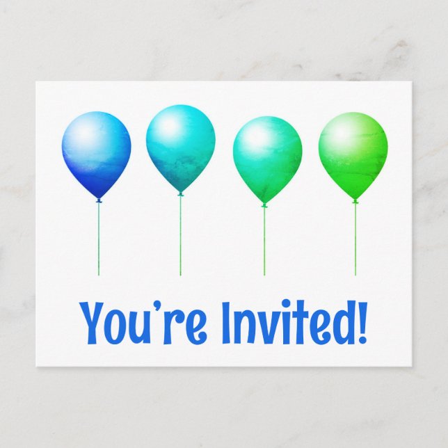 Convite de aniversário cartões-postais felizes (Frente)