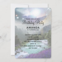 Convite de Aniversário Cênico da Paisagem Magnétic